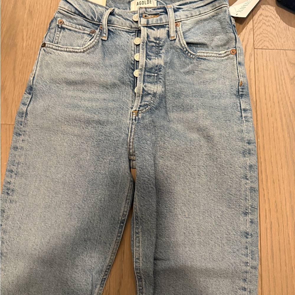 AGOLDE Riley Crop high rise straight leg jeans